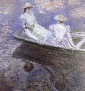 Claude Monet Young Girls in a boat France oil painting artist